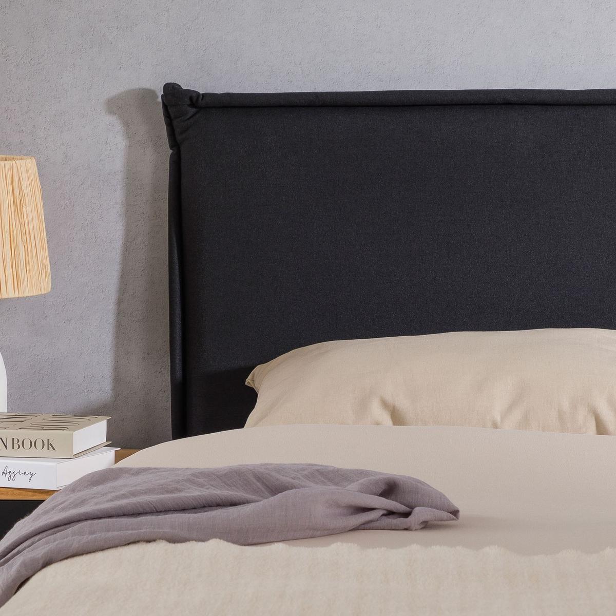 KOPFTEIL VINCEL 160x190 cm schwarz - Schwarz, Textil (162/94/7cm) - IDIMEX