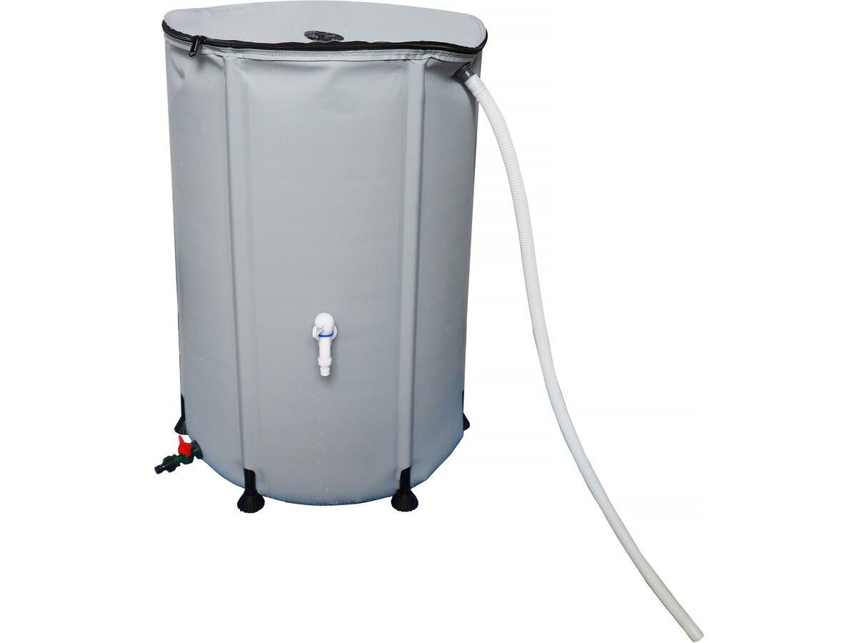 REGENWASSERTANK récupérateur d'eau souple en pvc 250 l - gris - Grau, Kunststoff (60/88/60cm) - Habitat Garten