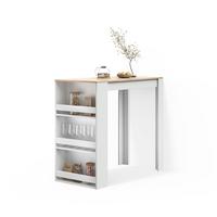 BARTISCH Regusa Weiß/Sonoma 57 x 117 cm - Weiß/Sonoma Eiche, Holzwerkstoff (117/57/106cm) - Livinity®