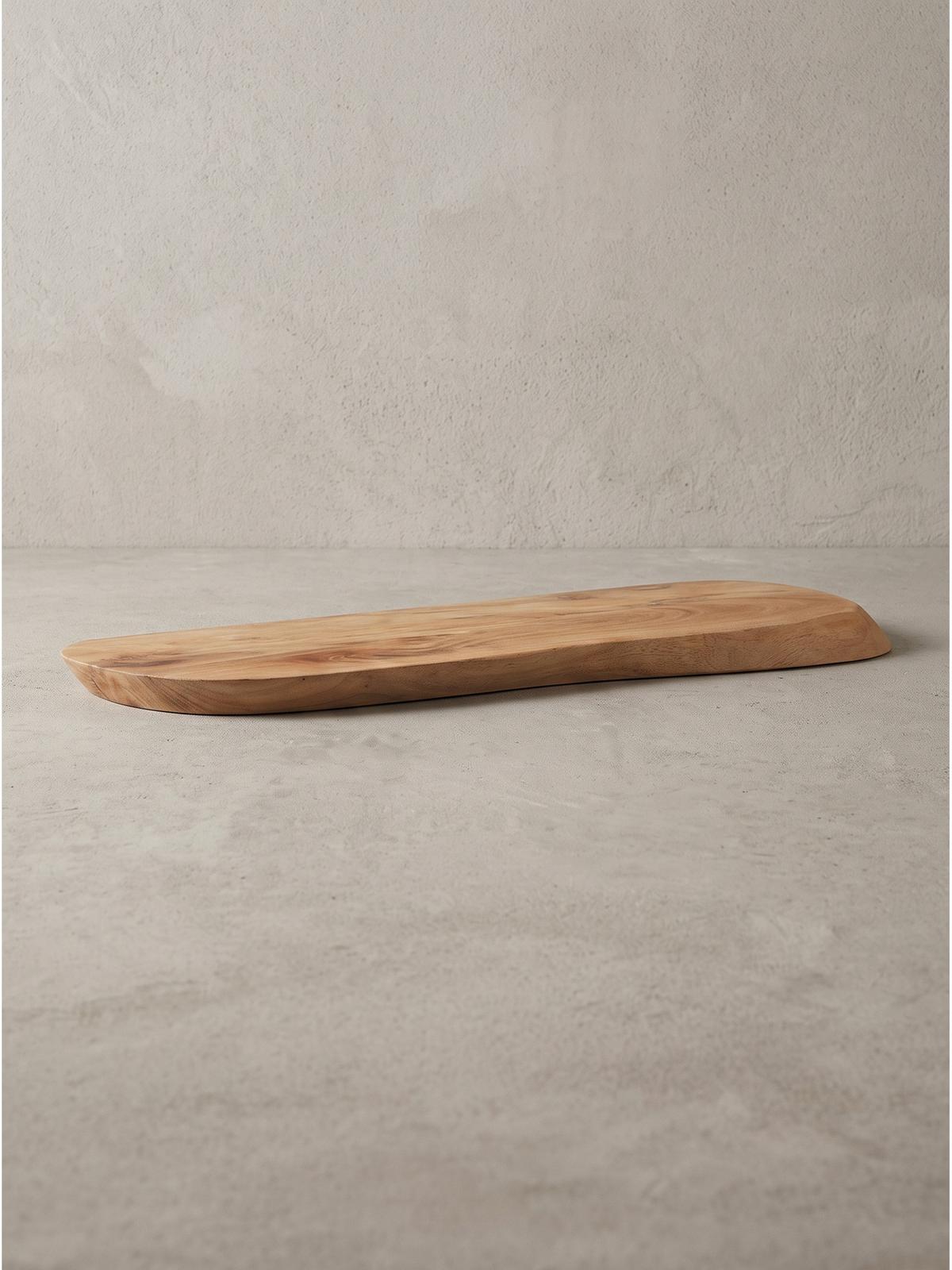 WANDREGAL ARANDA, Akazie Massivholz, handgefertigt, 40 x 20 x 3 cm - Akaziefarben, Holz (40/3/20cm) - KADIMA DESIGN