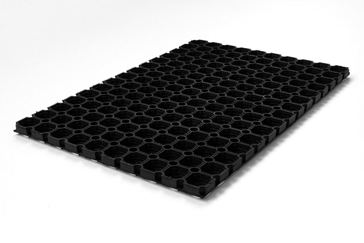 FUSSABTRETER gummi 60/80 cm - Schwarz, Textil (60/80cm) - rugsX