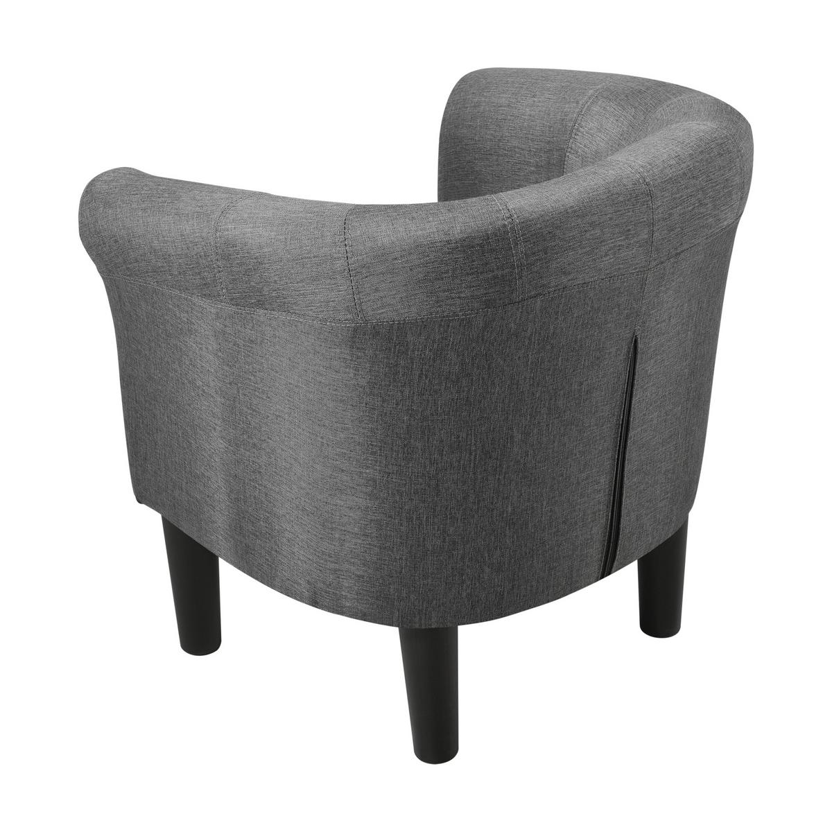 SESSEL Jelgava Textil Grau - Grau, Textil (70/70/58cm) - [en.casa]