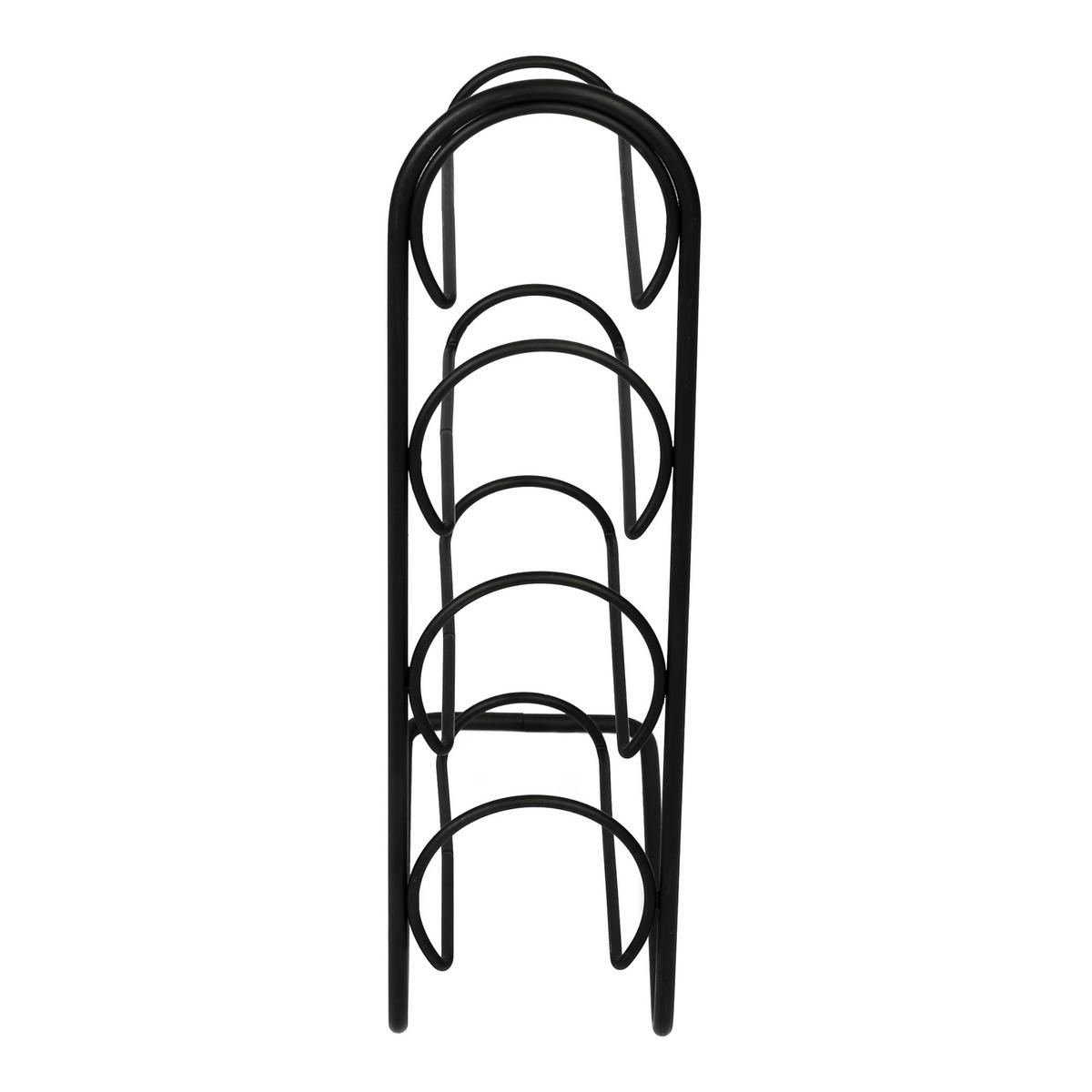 WEINREGAL Anchamps - Schwarz, Metall (11.5/43.5/21cm) - [en.casa]
