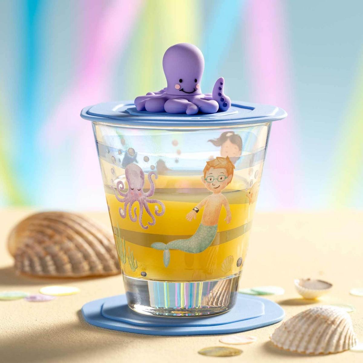 KINDERBECHERSET Bambini Avventura Meer 215 ml - Hellblau, Glas (0.215L) - Leonardo Living