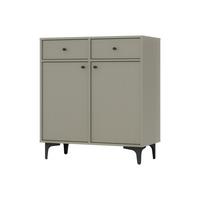 KOMMODE TORINO 84/94/41 cm mit 2 Schubladen 2 Türen Hellgrün - Hellgrün, Holzwerkstoff (84/94/41cm) - MASSENO