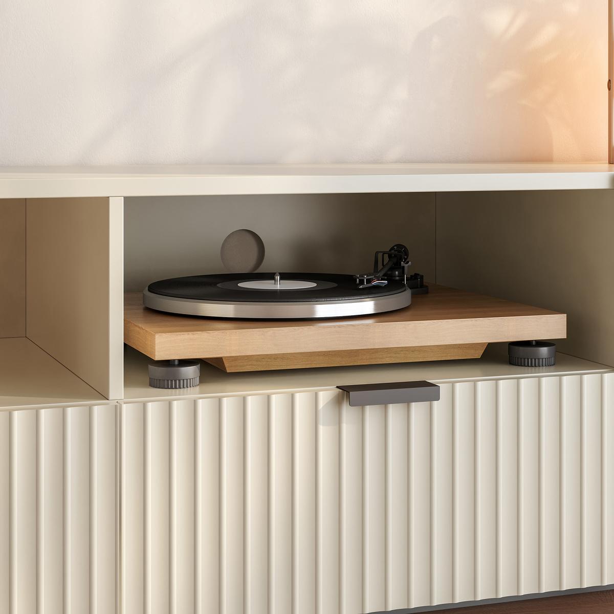 FERNSEHSCHRANK Nand - Sandfarben, Holzwerkstoff/Metall (40/51/180cm) - [en.casa]