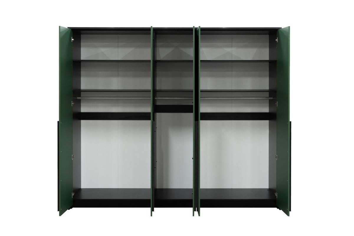 DREHTÜRENSCHRANK AZIR 255/217/65 cm 4-türig Weiß - Weiß, Holzwerkstoff (255/217/65cm) - MASSENO