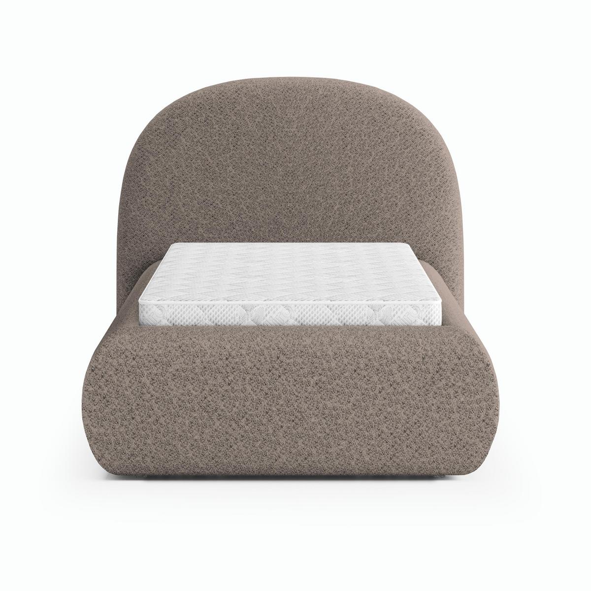 POLSTERBETT Motti 90x200, Einzelbett mit Bettkasten und Schaumstoffmatratze 10 cm, Cappuccino - Cappuccino, Holzwerkstoff (90/200cm) - Beautysofa