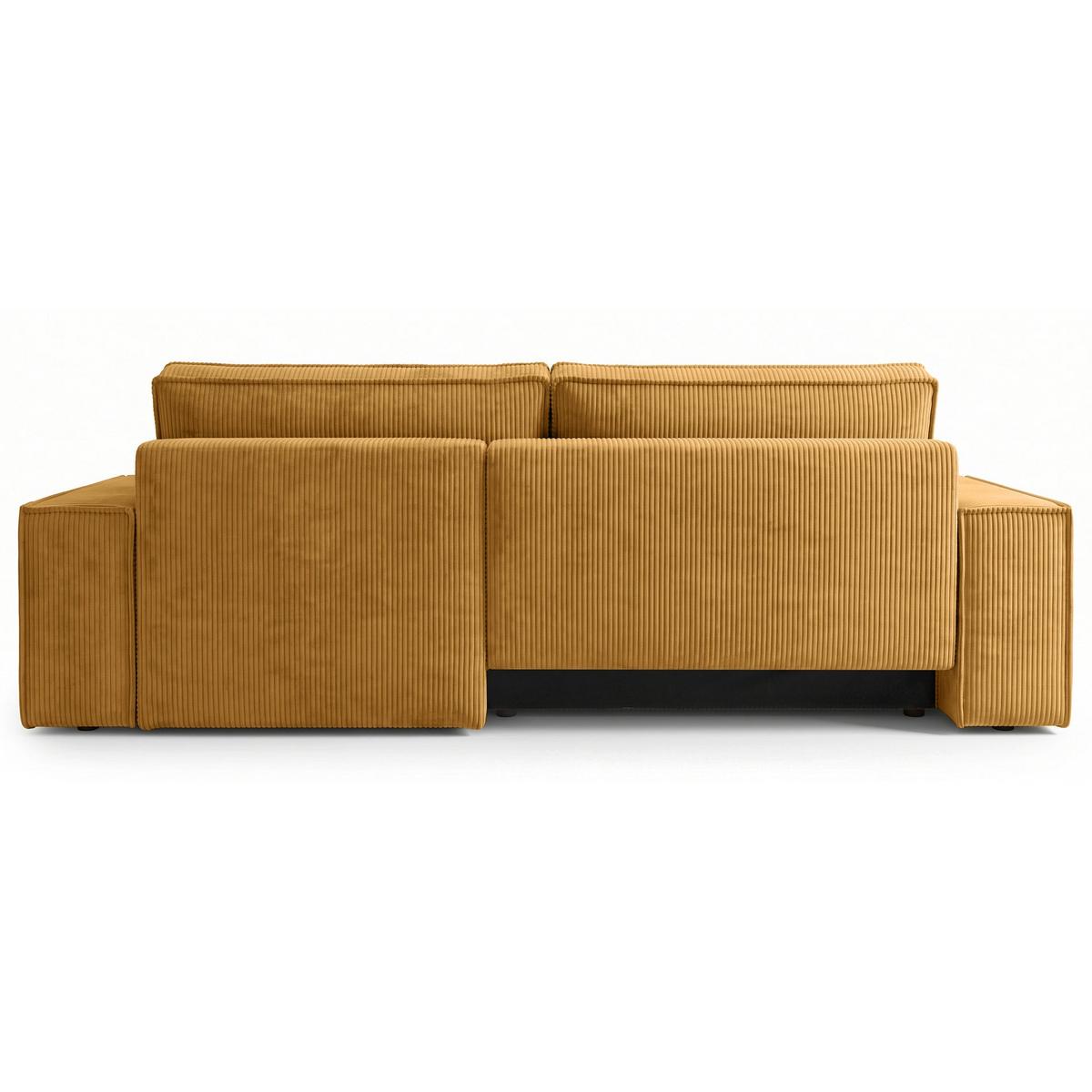 ECKSOFA Farese Senfgelb Cordbezug - Messingfarben/Schwarz, Kunststoff/Textil (267/167cm) - Selsey