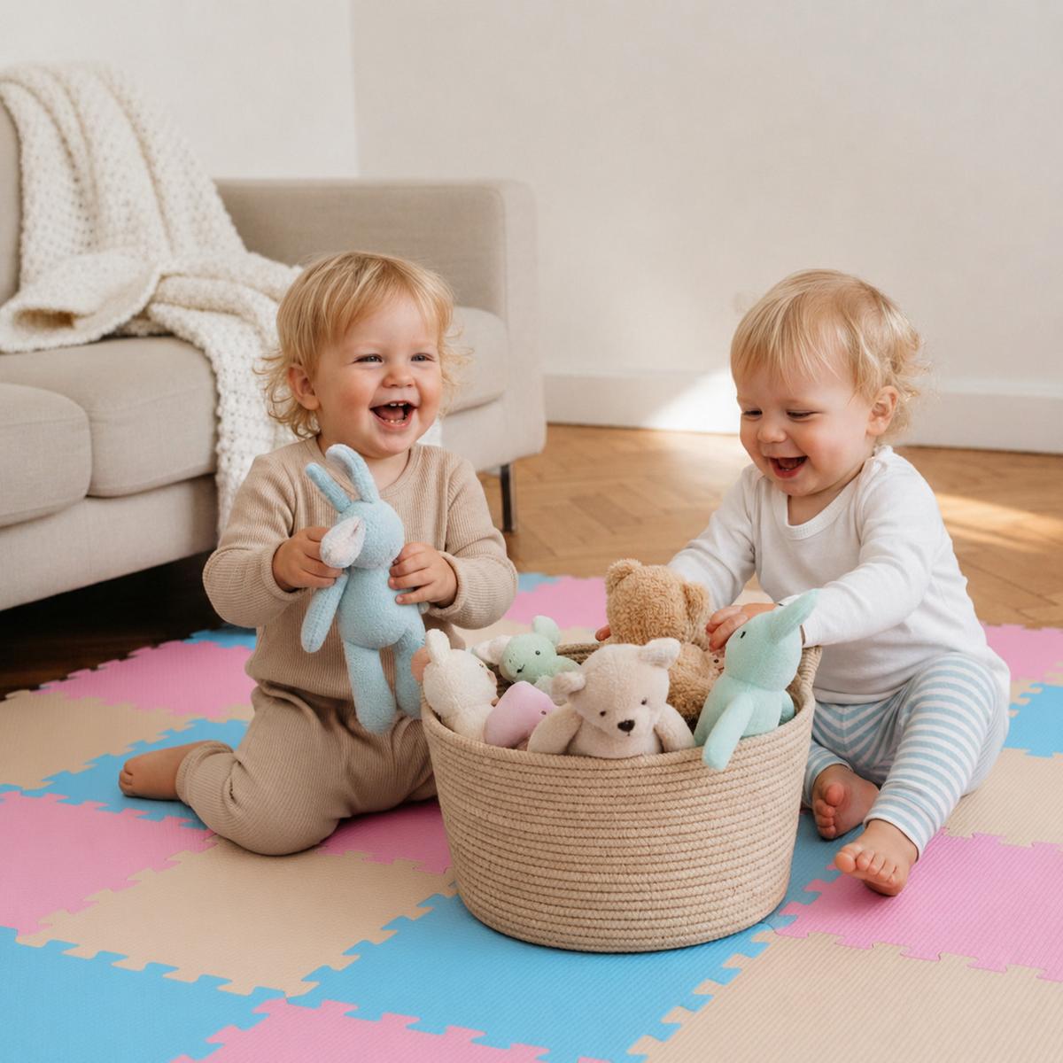 SPIELMATTE ab Null 270/90 cm Puzzlematte Hellblau - Multicolor, Kunststoff (30/30cm) - Littletom