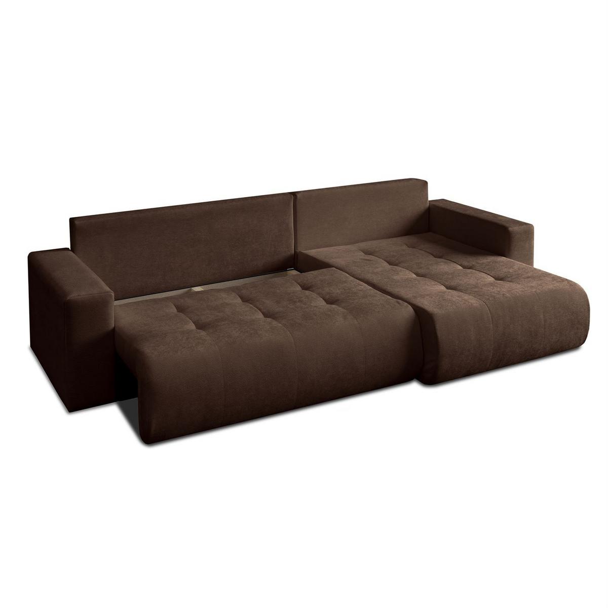 ECKSOFA CLOUD II XL mit Schlaffunktion Vibe 26 - Braun, Textil (280/152cm) - Lookway