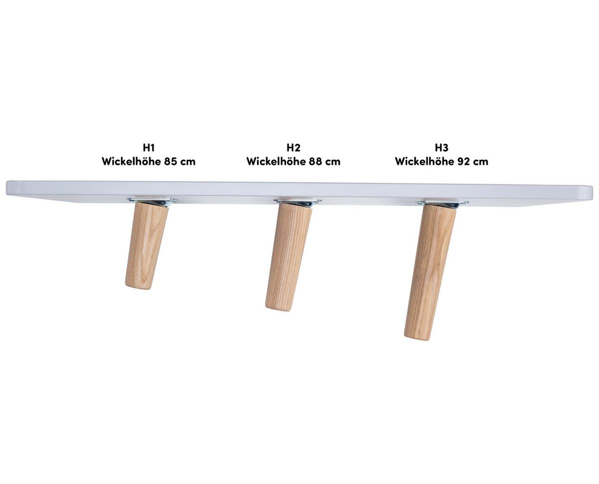 WICKELKOMMODE Lovis - Eichefarben/Hellgrau, Holz/Holzwerkstoff (95/96/79cm) - arthur berndt