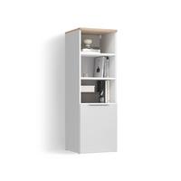 UNIVERSALSCHRANK Piave Weiß/Sonoma mit einer Tür - Weiß/Sonoma Eiche, Holzwerkstoff (40.2/120/40cm) - Livinity®