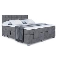 BOXSPRINGBETT elektrisch verstellbar mit 2 Matratzen H4/Taschenfederung OSTO EL 140 x 200 Dunkelgrau - Dunkelgrau, Holzwerkstoff (147/200cm) - ALTDECOR