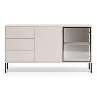 SIDEBOARD Barnee Kaschmir 160 cm - Taupe/Schwarz, Holzwerkstoff/Metall (160/86/40cm) - Selsey