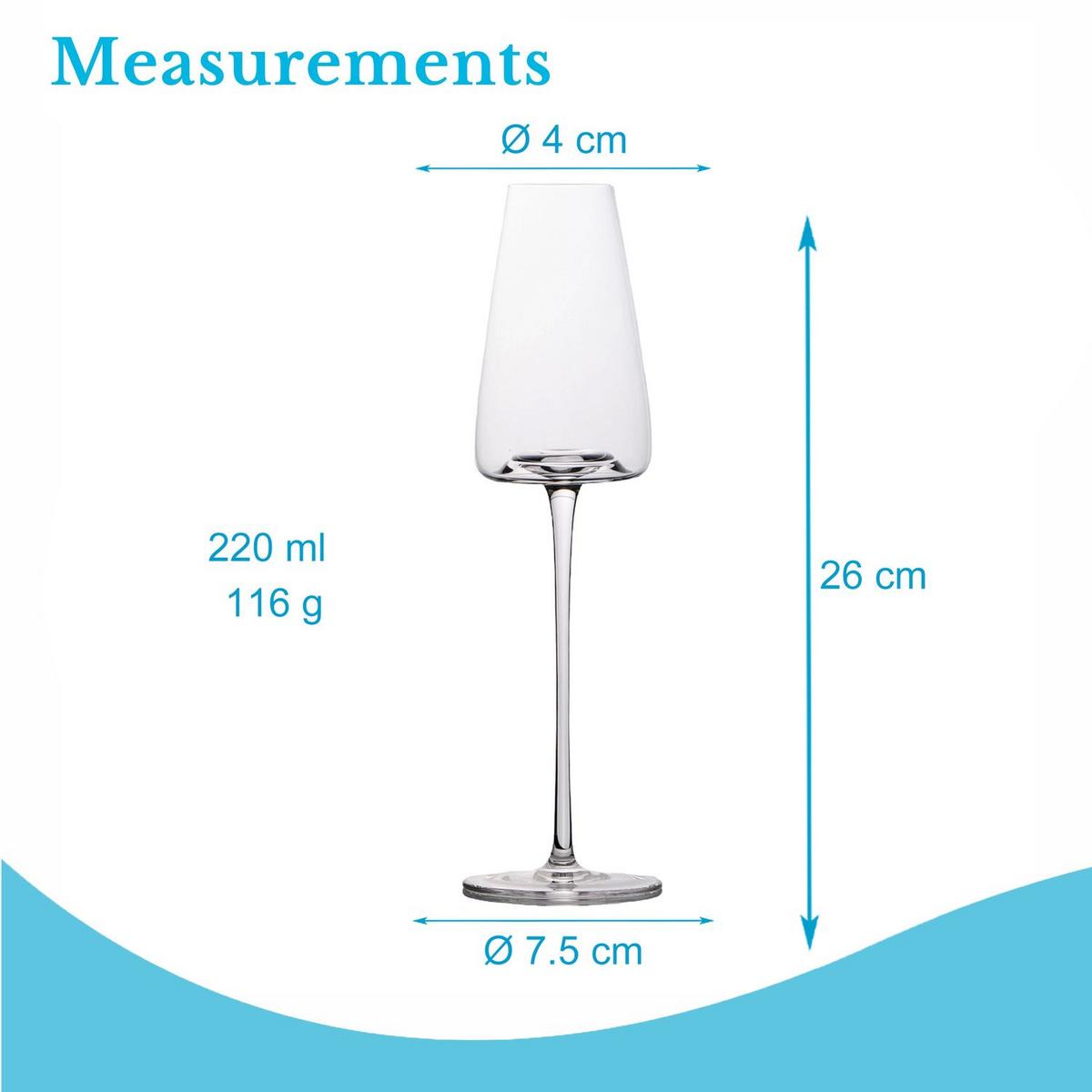 CHAMPAGNERGLÄSER 220 ml (6er-Set) - Transparent, Glas (0.2L) - Intirilife