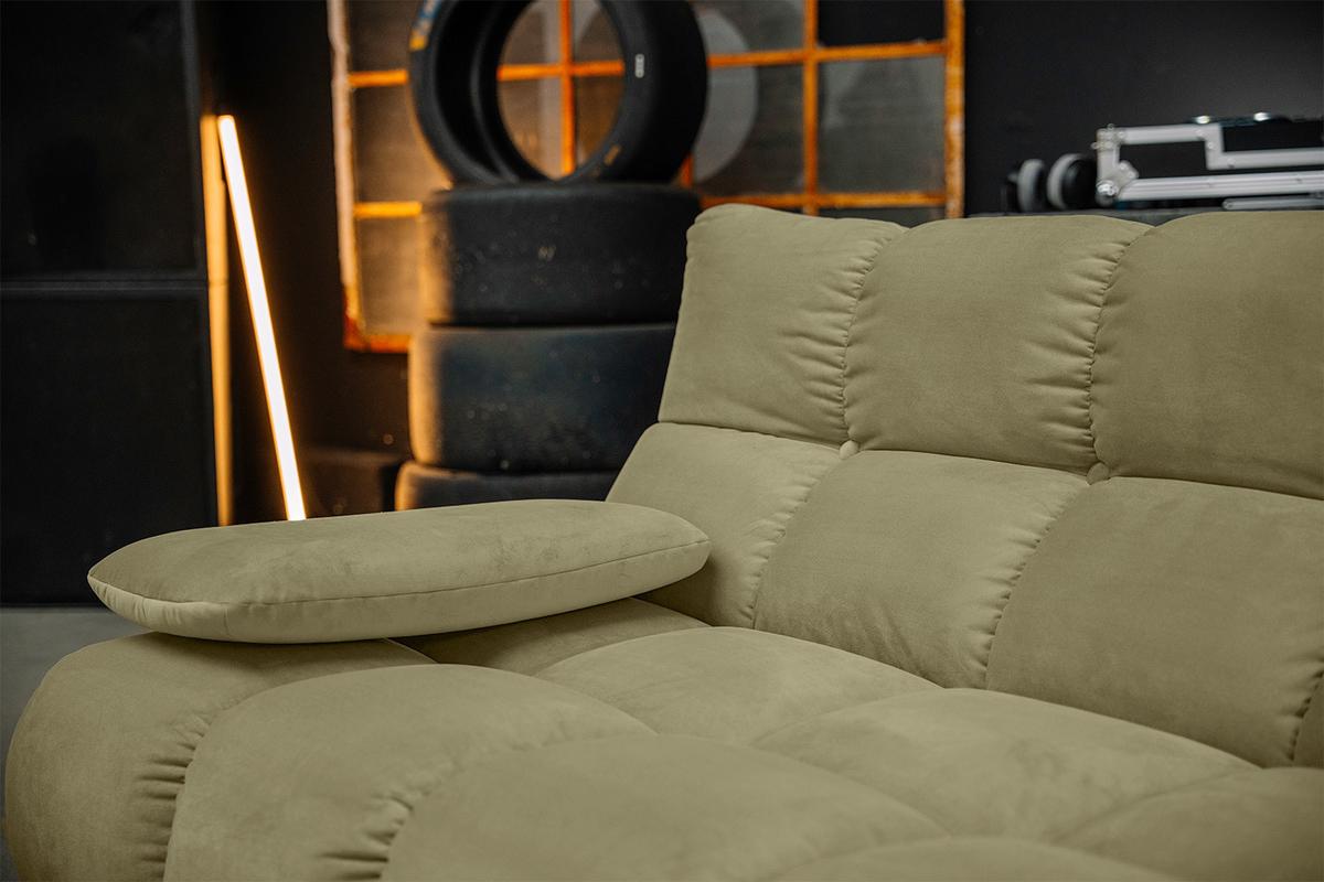 SITZGRUPPE VIVIEN 3ER SET Grün Velvet (1er-Set) - Olivgrün/Grün, Kunststoff/Textil (510/85/359cm) - KAWOLA