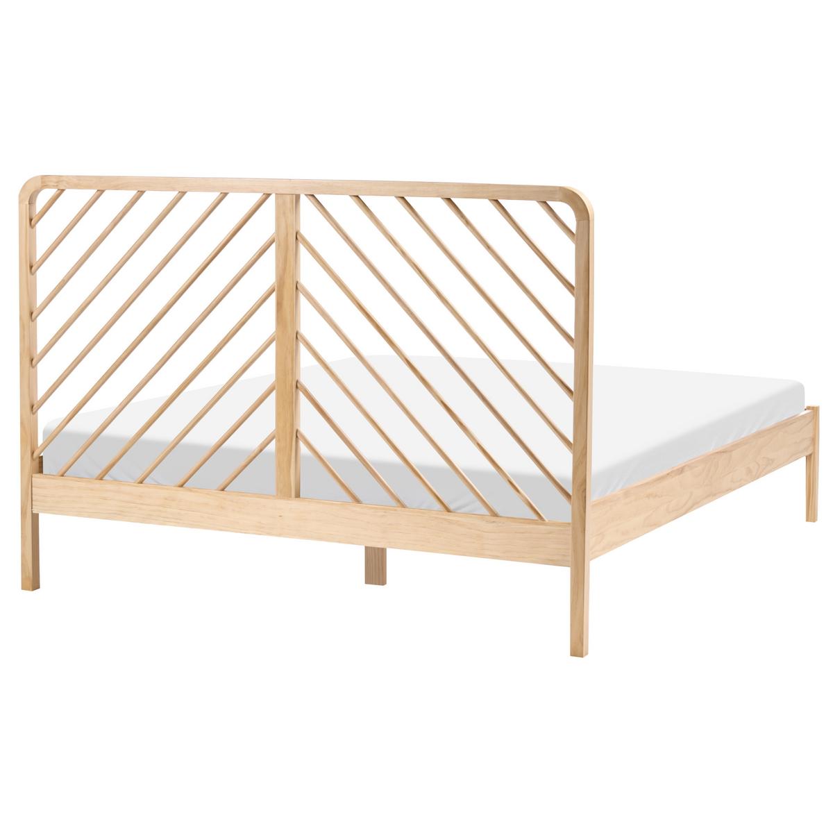 BETT mit Lattenrost 160/200 cm Kiefernholz Hellbraun Sephos - Hellbraun, Holz (160/200cm) - Beliani