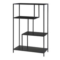BÜCHERREGAL Reisjärvi - Schwarz, Metall (75/115/35cm) - [en.casa]