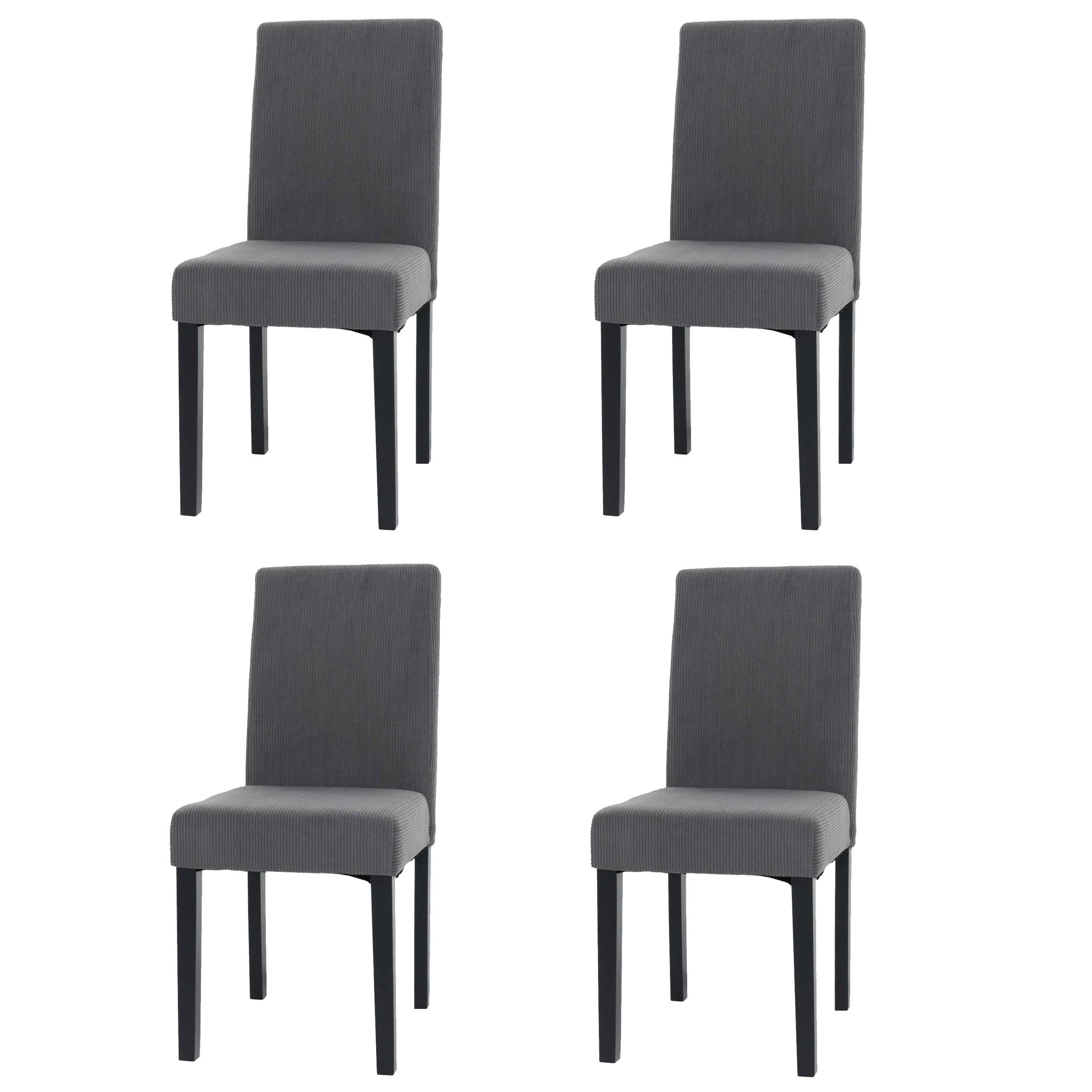 ESSZIMMERSTUHL Grau 4er-Set - Grau, Textil (42/90/50cm) - MCW