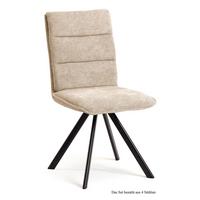 ESSZIMMERSTUHL drehbar (4er-Set) Devan 47x92x60 Schwarz/Natur - Schwarz/Naturfarben, Kunststoff (60/92/47cm) - 58aufmkessel