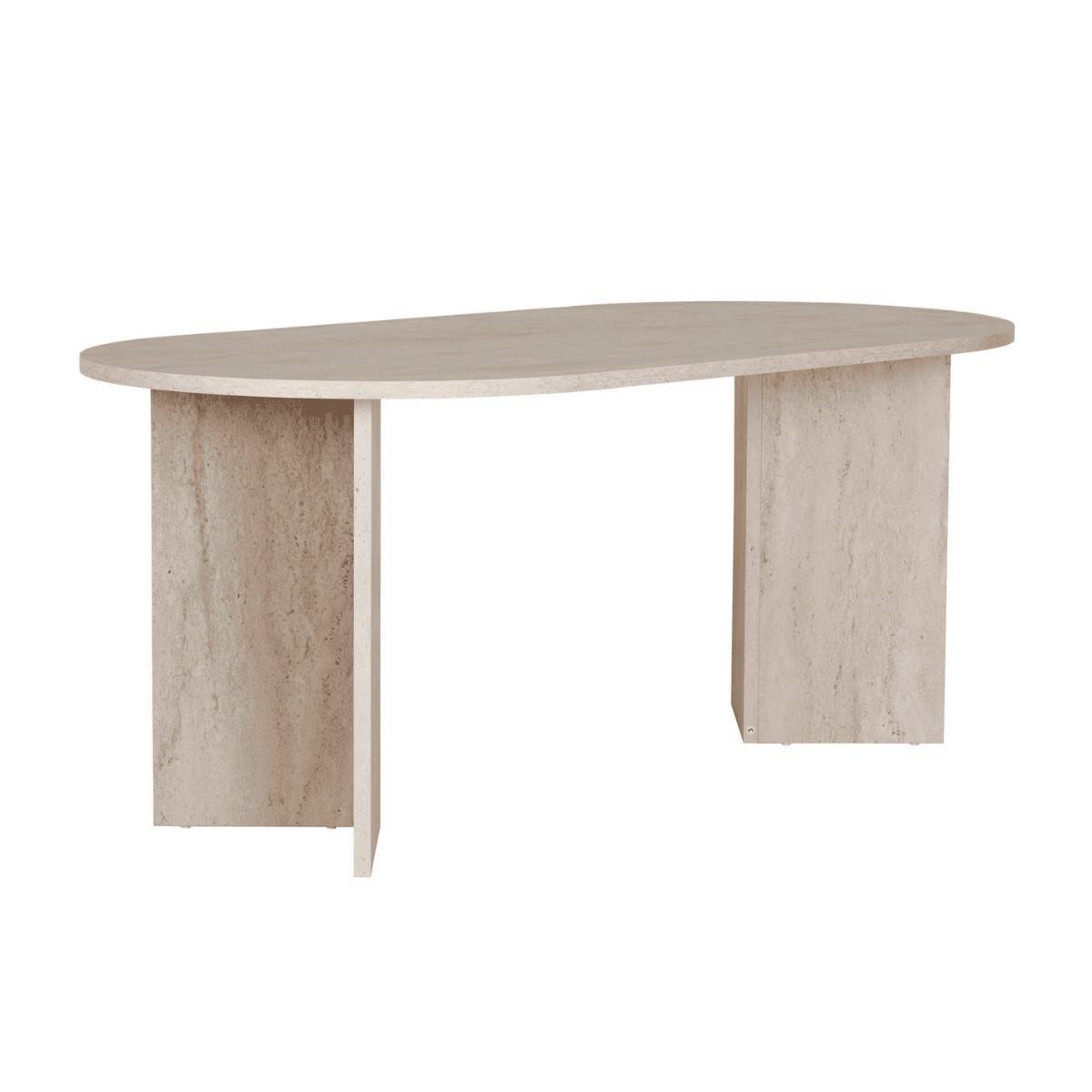 ESSTISCH mit abgerundeten Kanten sable 180/75/89,5 cm - Beige, Holzwerkstoff (96/89.5/75cm) - Calicosy