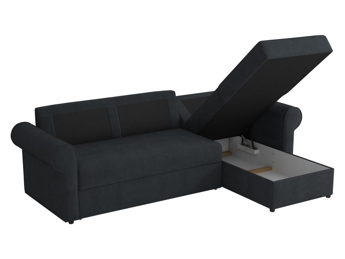 ECKSOFA Monaco Cord - Schwarz/Bronzefarben, Holz/Textil (246/155cm) - MIRJAN24