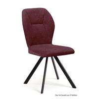 ESSZIMMERSTUHL (8er-Set) Delta 51x92x60 Schwarz/Marsala - Brombeere/Schwarz, Kunststoff (60/92/51cm) - 58aufmkessel