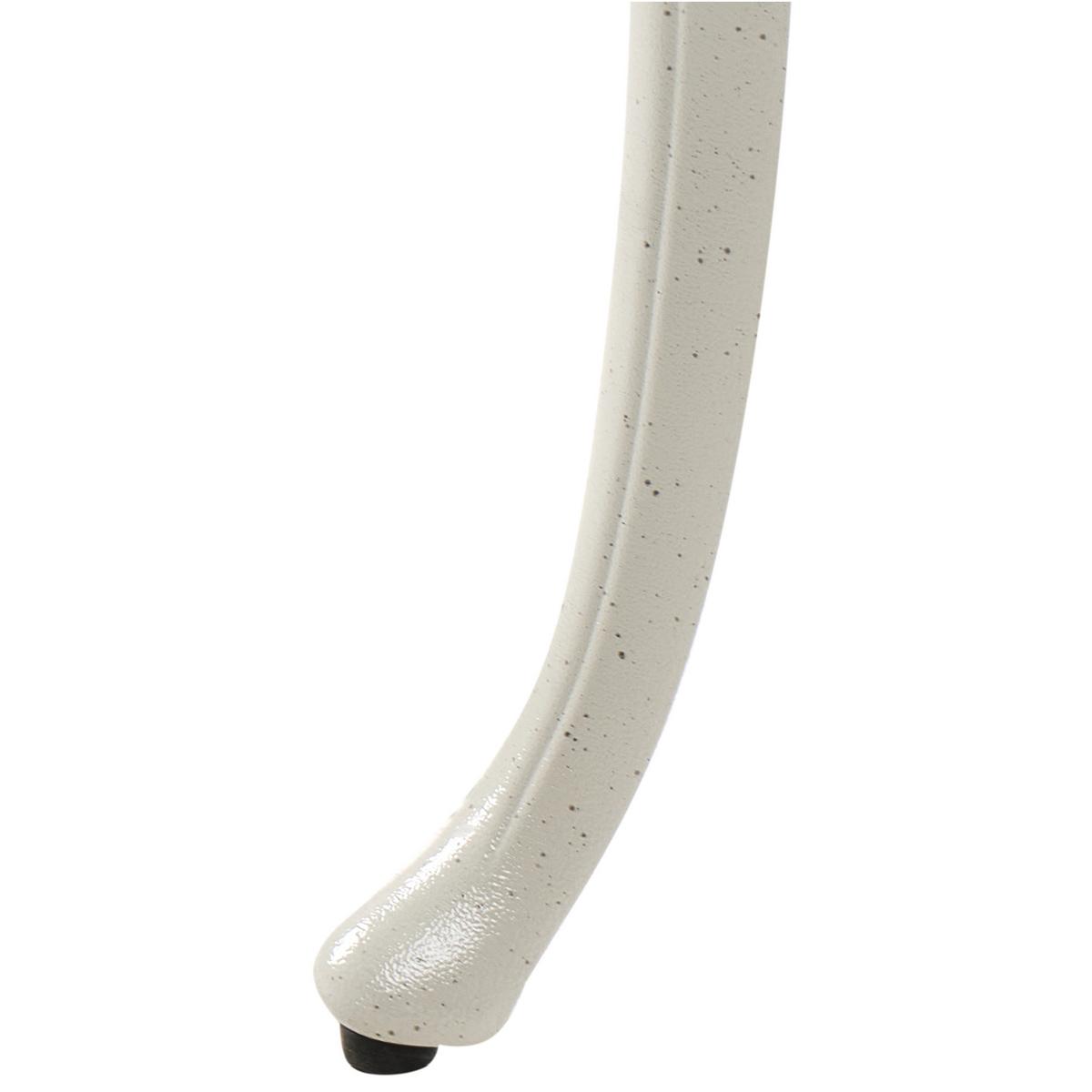 GARTENBANK Weiß Piura - Weiß, Metall (88/80/49cm) - Beliani