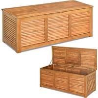 GARTENBOX Gartenbank Auflagenbox Holz - Naturfarben, Holz (120/45/45cm) - COSTWAY