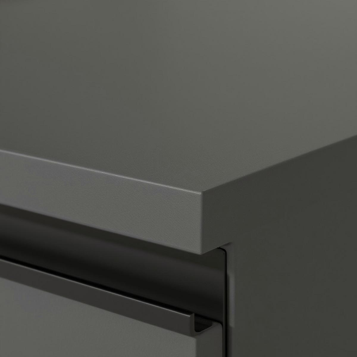 ROLLCONTAINER "Stuttgart" Soft-Close 3 Schubladen | Graphit - Schwarz, Holzwerkstoff (40/63/50cm) - KADIMA DESIGN