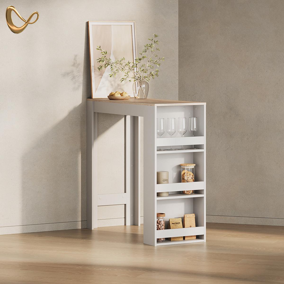 BARTISCH Regusa Weiß/Sonoma 45 x 110 cm - Weiß/Sonoma Eiche, Holzwerkstoff (110/45/106cm) - Livinity®