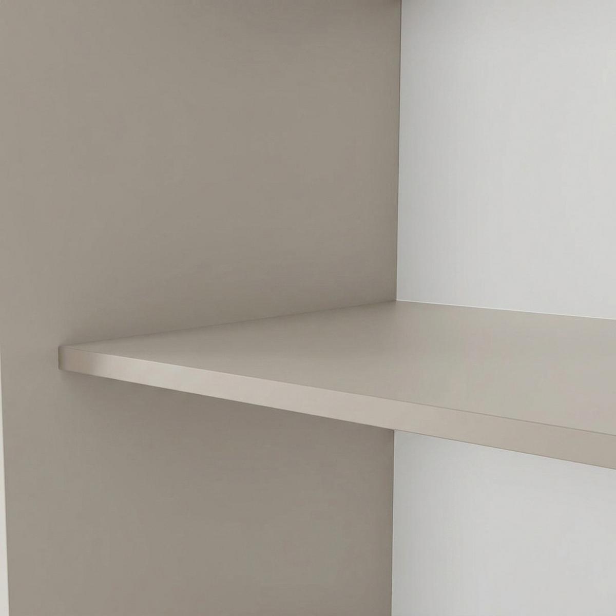 SCHWEBETÜRENSCHRANK Debra mit 2 Türen, 160/216/61 Kaschmir mit Spiegel - Kaschmir, Holzwerkstoff (160/216/61cm) - Beautysofa