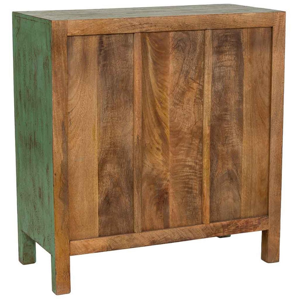 KOMMODE aus holz 85x40x90cm - Grün, Holz (85/90/40cm) - Wanderlust