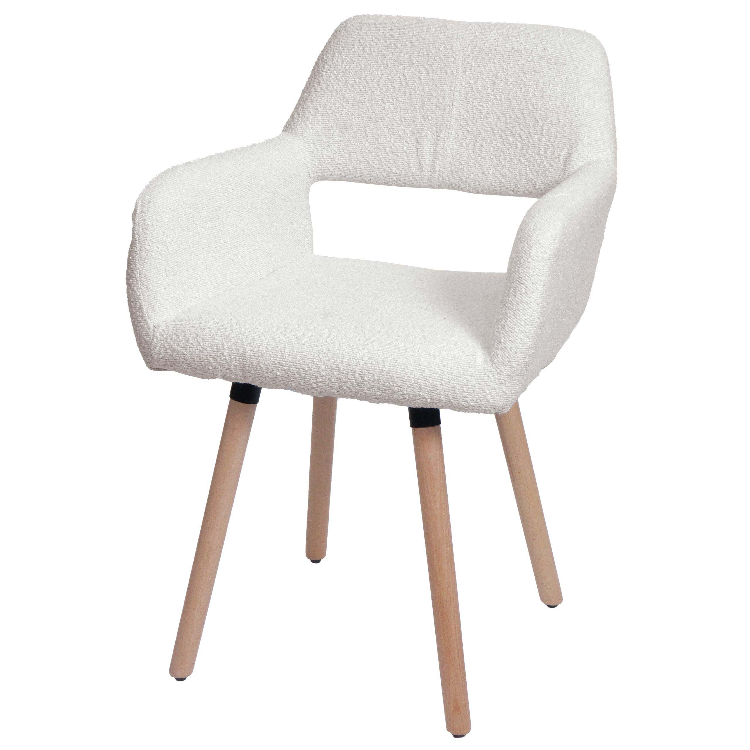 ESSZIMMERSTUHL Cremeweiß - Creme/Weiß, Textil (56/80/53cm) - MCW
