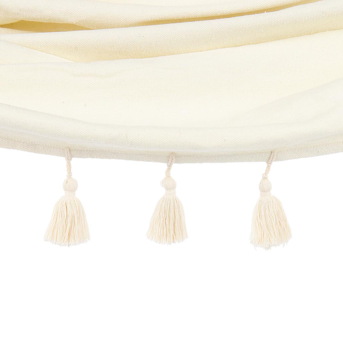 HÄNGEMATTE aus Baumwolle Beige Vercelli - Weiß, Naturmaterialien (290/0.5/150cm) - Beliani