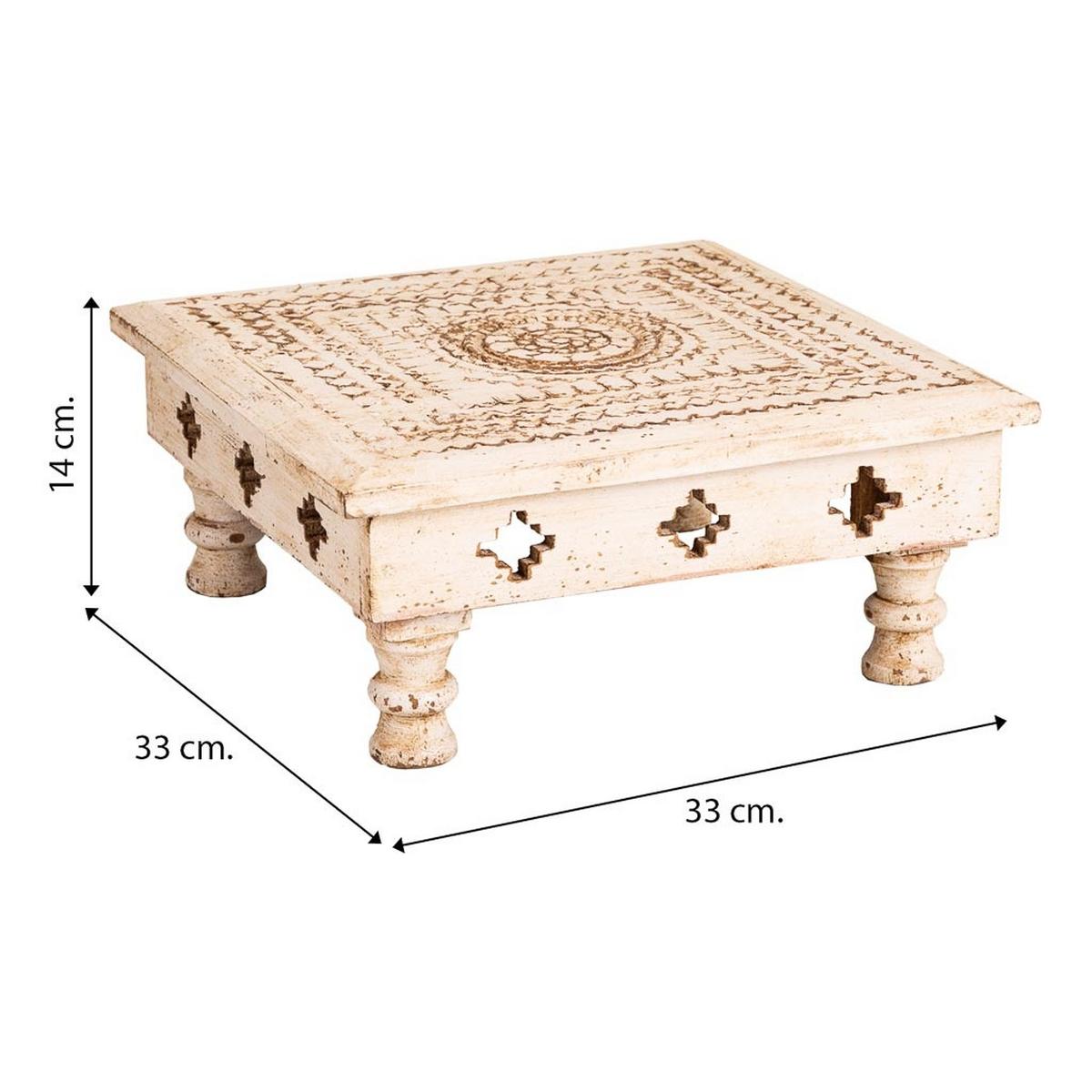 TISCH aus Holz, braun, 33x14cm - Beige, Holz (33/33/14cm) - Wanderlust