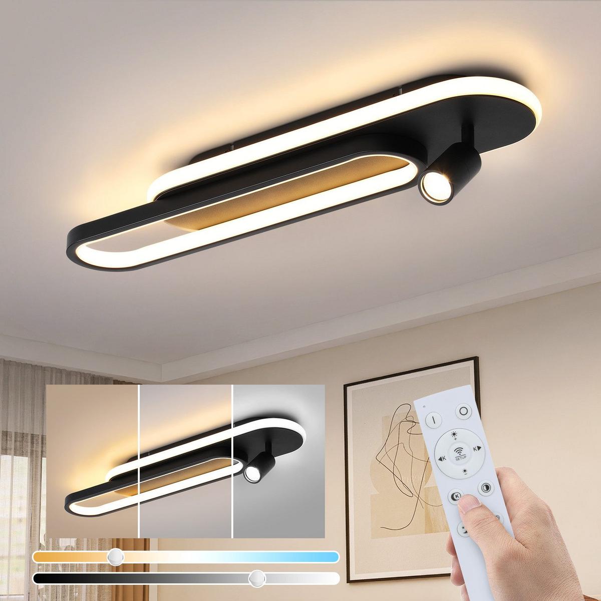 LED-DECKENSTRAHLER Dickerson 60/13/15.5cm - Schwarz, Metall (60/13/15.5cm) - Nettlife