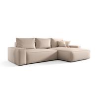 ECKSOFA Walken Mit Schlaffunktion - Creme, Holzwerkstoff/Textil (280/185cm) - Fun Möbel