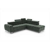 ECKSOFA Bastien Max Mit Schlaffunktion - Grün, Holzwerkstoff/Textil (260/225cm) - Fun Möbel