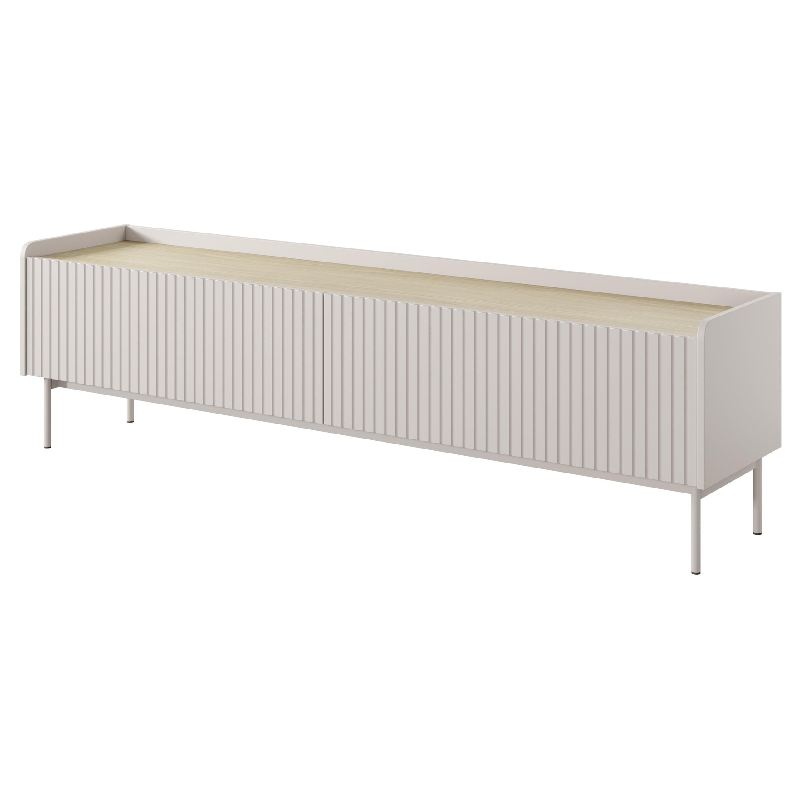 LOWBOARD LIVELLO 181/50,2/38 cm, Beige - Beige, Holzwerkstoff (181/50.2/38cm) - MASSENO