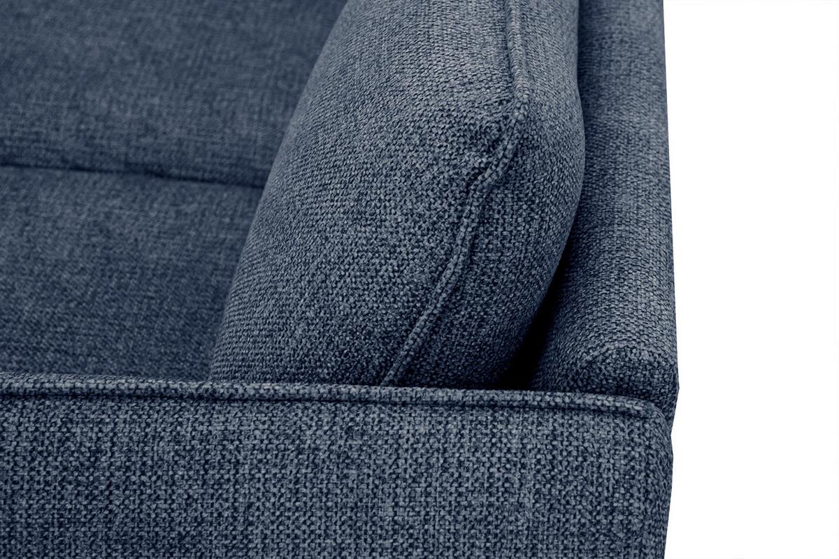 ECKSOFA HOSTEN 4-Sitzer, dunkelblau - Schwarz/Dunkelblau, Holzwerkstoff/Textil (158/269cm) - Wozimo