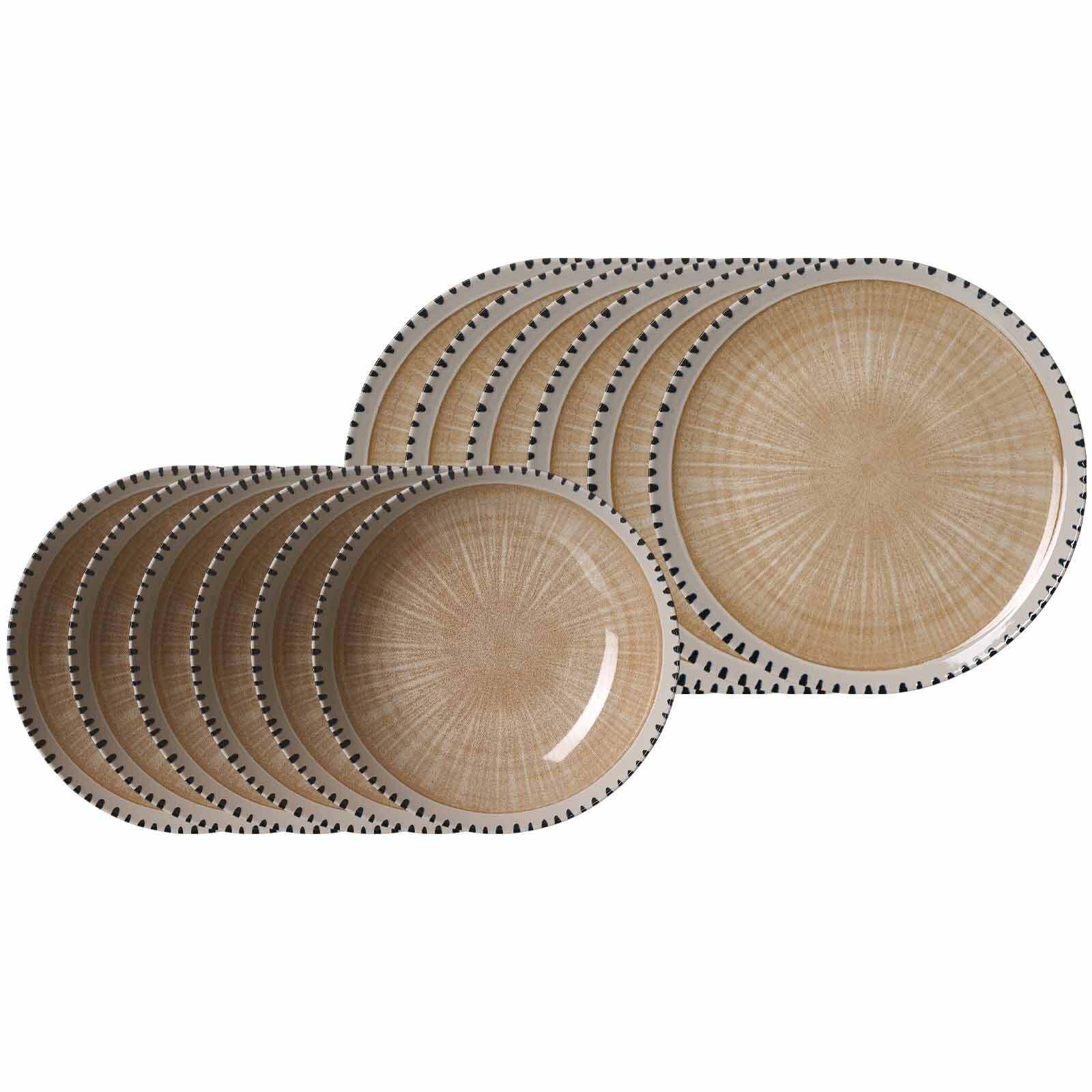 TAFELSERVICE Natura Creme 12-tlg. - Creme, Keramik (2/2/2cm) - Ritzenhoff Breker