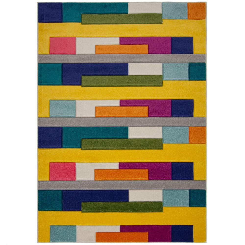 TEPPICH MOSS, geometrisch-abstrakt, Bunt, 160 x 230 cm - Multicolor, Textil (160/230cm) - KADIMA DESIGN