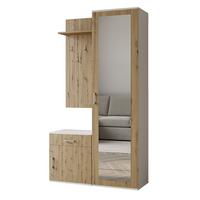 GARDEROBENSCHRANK VENTO 100/180,5/35 cm Modern Garderobe-Set Weiß - Eiche Artisan/Weiß, Holzwerkstoff (100/180.5/35cm) - MASSENO