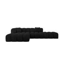 ECKSOFA Ottomane Links OLEA-L2 - 289x176x71 cm Schwarz - Schwarz, Holzwerkstoff/Kunststoff (289/176cm) - ALTDECOR