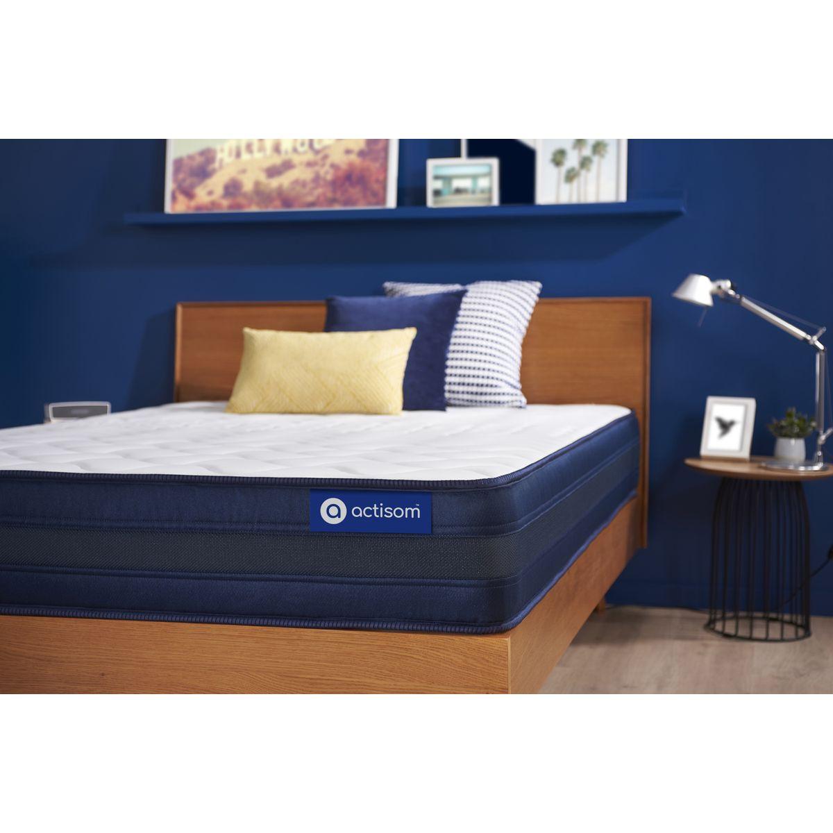 MATRATZE Actiflex tech Taschenfederkern und Memory-Schaum 80 x 200 cm h4 - Weiß, Textil (80/200cm) - ACTISOM