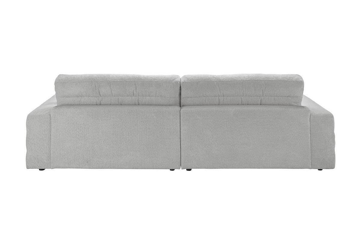 BIG SOFA LANA Grau Webstoff - Schwarz/Grau, Textil (296/83/178cm) - KAWOLA
