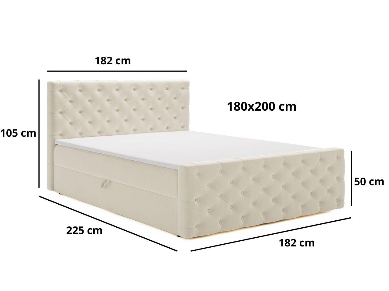 BOXBETT Montego 180x200 Braun - Braun, Holz/Textil (180/200cm) - Graingold