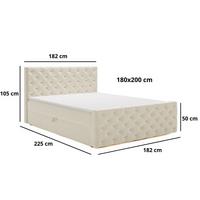 BOXBETT Montego 180x200 Braun - Braun, Holz/Textil (180/200cm) - Graingold